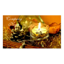 Christmas candle business card templates