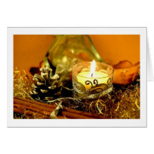 Christmas Candle Greeting Card