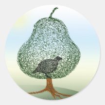 Christmas Card Envelope Seals Round Stickers