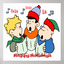 Christmas Carolers Poster
