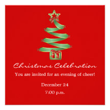 Christmas Celebration X-Mas Tree Custom Announcement