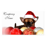Christmas chihuahua puppy business card templates