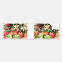 Christmas - Chihuahua X - Buster Bumper Stickers