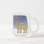Christmas Chocolate Lab Glass Mug