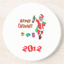 Christmas*Coasters*Fun*Santa Drunk*Happy Holidays*