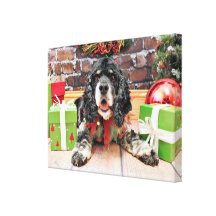 Christmas - Cocker Spaniel - Harley Canvas Print