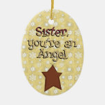 Christmas Collection Sister Angel Star Christmas Ornament