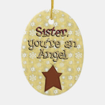 Christmas Collection Sister Angel Star Christmas Ornament