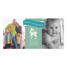 Christmas Contemporary Modern Photo Card