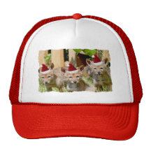 Christmas Coyote Pups Trucker Hats