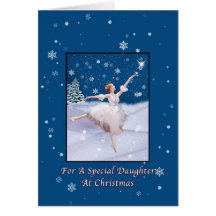 Christmas, Daughter, Snow Queen Ballerina Card