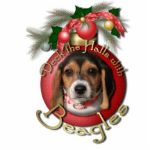 Christmas - Deck the Halls - Beagles Photo Sculpture