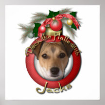 Christmas - Deck the Halls - Jack Russell Posters