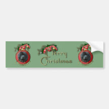 Christmas - Deck the Halls - Newfie Bumper Sticker