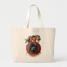 Christmas - Deck the Halls - Newfie Canvas Bag
