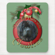 Christmas - Deck the Halls - Newfie Mouse Mats