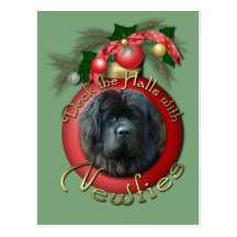 Christmas - Deck the Halls - Newfie Post Cards