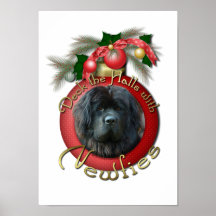 Christmas - Deck the Halls - Newfies Poster