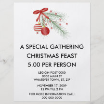 Christmas Dinner Flyer