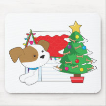 Christmas Dog House Mousepads
