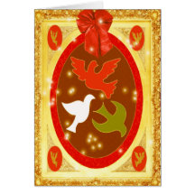Christmas Doves Greeting Card