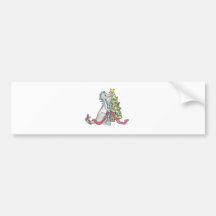 Christmas Dragon Bumper Sticker