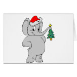 Christmas Elephant Greeting Card