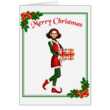 Christmas Elf Greeting Card