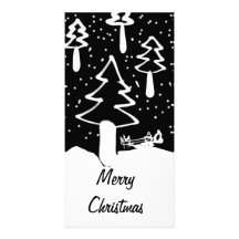 Christmas Eve Snowfall Personalized Photo Card