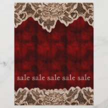 Christmas Fashion Antique Lace n Pearls Red Flyer