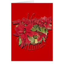 Christmas Flowers Greeting Card cards