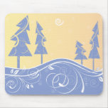 Christmas forest mouse pads