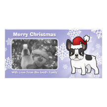 Christmas French Bulldog Personalized Photo Card