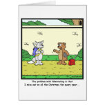 Christmas fun: Bear cartoon Greeting Card