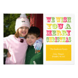 Christmas Fun Christmas Card (Yellow) Announcements
