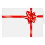 Christmas Gift Red Bow Holiday Greeting Card