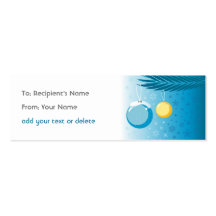 Christmas Gift Tag - Skinny Business Card