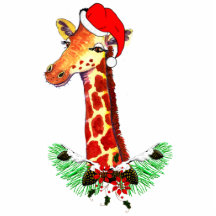 Christmas Giraffe Cut Outs
