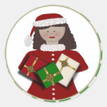 Christmas Girl Gift Stickers