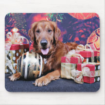 Christmas - Golden Retriever - Patrick Mouse Pads