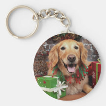 Christmas - Golden Retriever - Sidney Key Chains