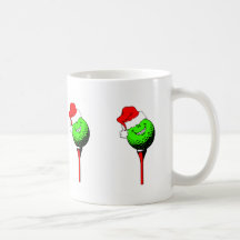 Christmas golf coffee mugs