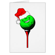 Christmas golf greeting card