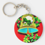 Christmas greeting with bells key chain