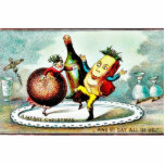 Christmas greeting with cartoon of wines and fruit photo sculpture