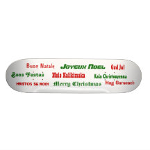 Christmas Greetings from Around the World Skate Deck