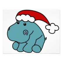 Christmas Hippo Personalized Invites