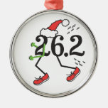 Christmas Holiday 26.2 Funny Marathon Runner Christmas Tree Ornament