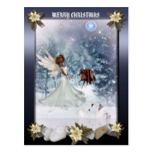 Christmas Holiday Angel postcard