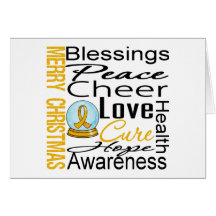 Christmas Holiday Appendix Cancer Collage Cards